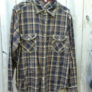 Arizona Long Sleeve Snap Down Flannel Pattern Top